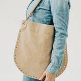 Pretty Simple - Rosalie Rivet Suede Hobo Bag