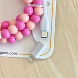 MODish Design Co - Beaded Phone Charger - Pastel Rainbow