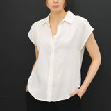 Be Cool - CLASSIC CUT CAPPED SLEEVE BUTTON UP TENCEL SHIRT