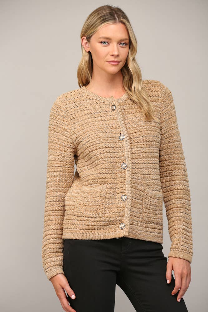 FATE - TEXTURED KNIT CARDIGAN