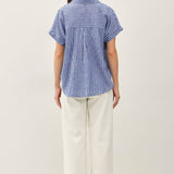Be Cool - LINEN BLEND DOLMAN SLEEVE SHIRT-CHAMBRAY