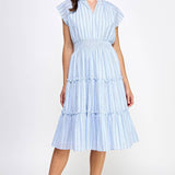 FUN2FUN - STRIPE  MIDI DRESS