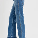 RISEN Raw Hem Ankle Bootcut Jeans (Plus Size only)
