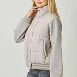 Mystree - Mixed Media Puffer Jacket
