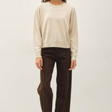 Be Cool - V-NOTCH STITCH CREW NECK SWEATER