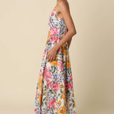 Olivaceous - Esther Floral Sleeveless Maxi Dress