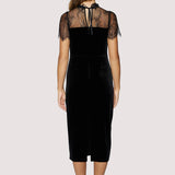 Lost + Wander - Fiorella Midi Dress - Velvet Lace Holiday