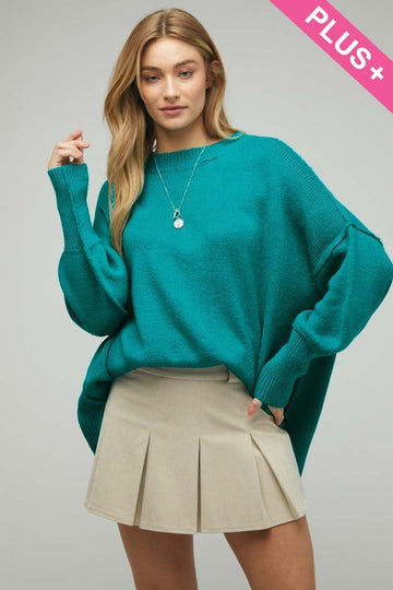 Boat Neck Sweater, Davi & Dani (Plus only)