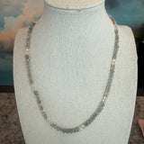 Grey crystal Necklace, Zhanna Jewelry
