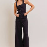Hidden Jeans - Black Clean Stretch 32in Inseam Wideleg NORI