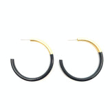 Accessory Jane - Lg Liz Hoops in Black