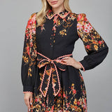 Floral Waist Sash Mini Dress, FATE