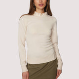 Lost + Wander - Elena Mock Neck Top Ivory