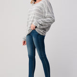 Super Soft Twist Back Stripe Shirt, Hashttag