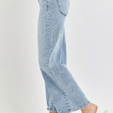 RISEN Tummy Control High Rise Crop Wide Leg Jeans (Plus size)