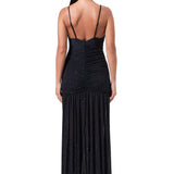 AFRM - Harlow Zebra Rhinestone Dress - Noir