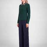 Current Air - Embellished Cable Knit Sweater