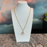 Quartz Purse Charm Necklace