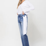 SUPER HIGH RISE STRAIGHT CROP W SIDE BLOCKING PANEL, Vervet