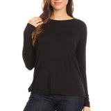 Hashttag Simple Black Long Sleeve  T-Shirt