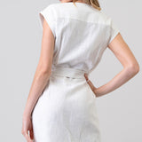 Sleeveless Button Dress, Hashttag