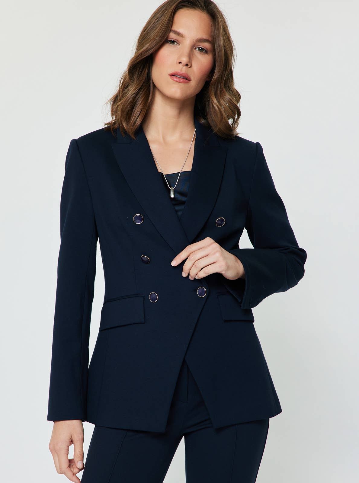 Current Air - Notch Collar Double Breasted Jacket (preorder- arrives 8/30)