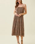 Mystree - Pleated Glitter Cami Dress