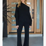 MILIO MILANO - ASYMMETRICAL SWEATER (BLACK)