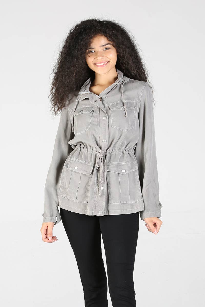 ANGIE -ASIS TENCEL UTILITY JACKET