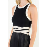 THML - Sleeveless Mixed Media Dress