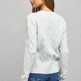 FATE - CABLE KNIT BUTTON CLOSURE CARDIGAN