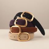 Most Wanted USA - Suede Belt with Organic Shape Buckle