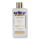 Chez Gagné - Light It Up - Hanukkah - Holiday Glass Bottle Safety Matches