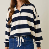 LE LIS -  Rugby Polo Top in Stripe
