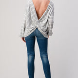 Super Soft Twist Back Stripe Shirt, Hashttag