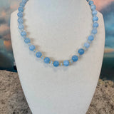 Zhanna Jewelry Aquamarine 8mm Beaded Necklace