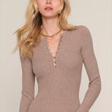 Preorder- Adette Top in latte, by Heartloom