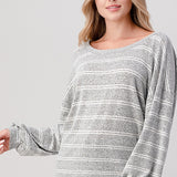 Super Soft Twist Back Stripe Shirt, Hashttag