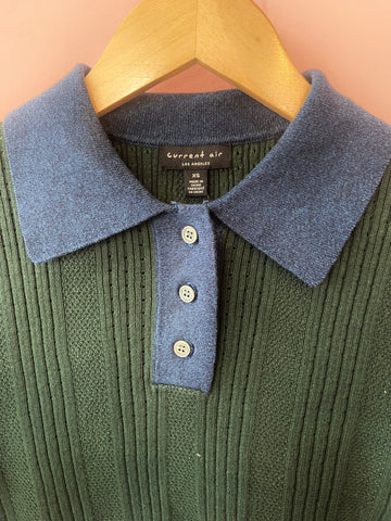 Long Sleeved Sweater with Contrast Trim, Current Air