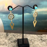 Turquoise Spike earrings, Zhanna Jewelry