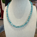 Zhanna Jewelry, Larimar with 18K gold plated spacers Necklace