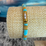 Turquoise Evil Eye Bracelet, Zhanna Jewelry