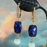 Zhanna Jewelry, Blue Sapphire and Blue Opal earrings