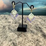 Amethyst Leaf Earrings, Zhanna Jewelry