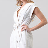 Sleeveless Button Dress, Hashttag