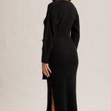 Black Wrap Dress by Hem and Thread