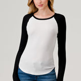 Contrast Tee Baseball Tee, Hashttag