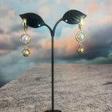 Pearl Ornate Drop earrings, Zhanna Jewelry