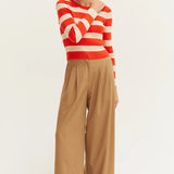 Lia Striped Knit Top, Crescent