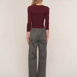 Preorder- Adette Top in Burgundy, by Heartloom